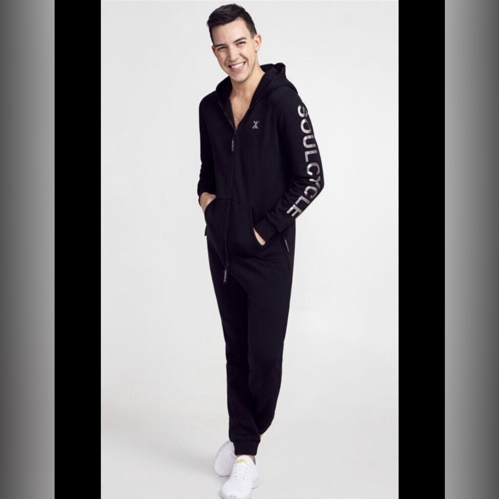 One Piece Black Sweatsuit Soulcycle Skull